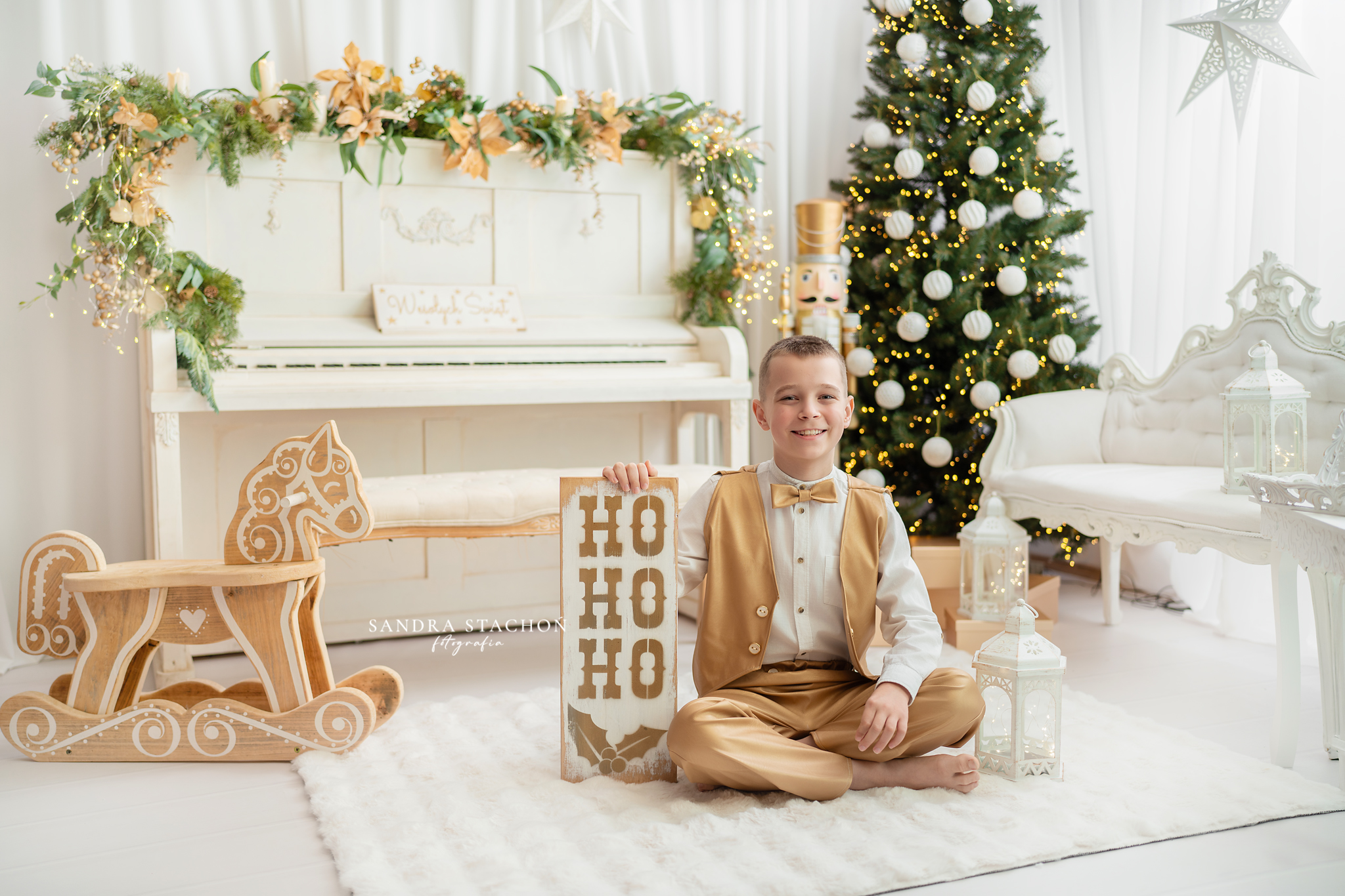 Eleganckie Święta - rodzinna sesja świąteczna w studio w Gdyni